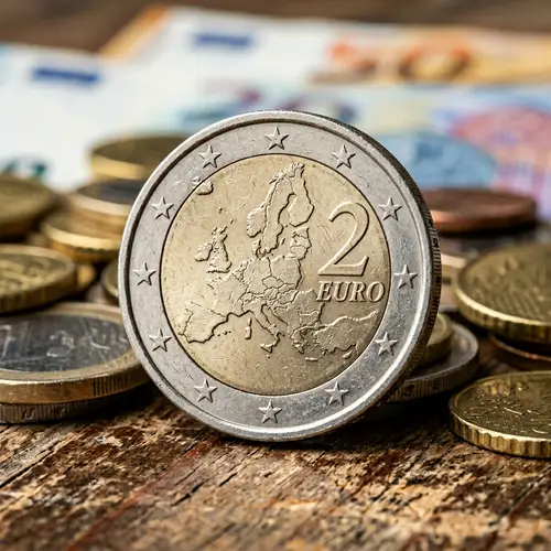 Detailed Euro Coin: Symbol of European Currency