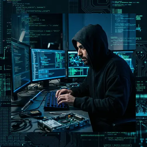 Intense Hacking Session - Digital Code Fragments & Circuit Board Designs