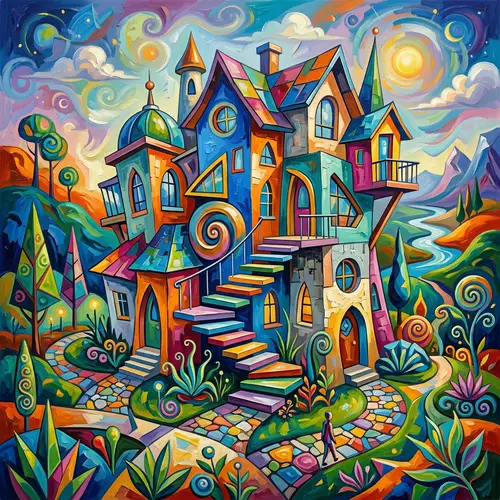 Abstract Dream House Design | Unconventional Forms & Bold Colors