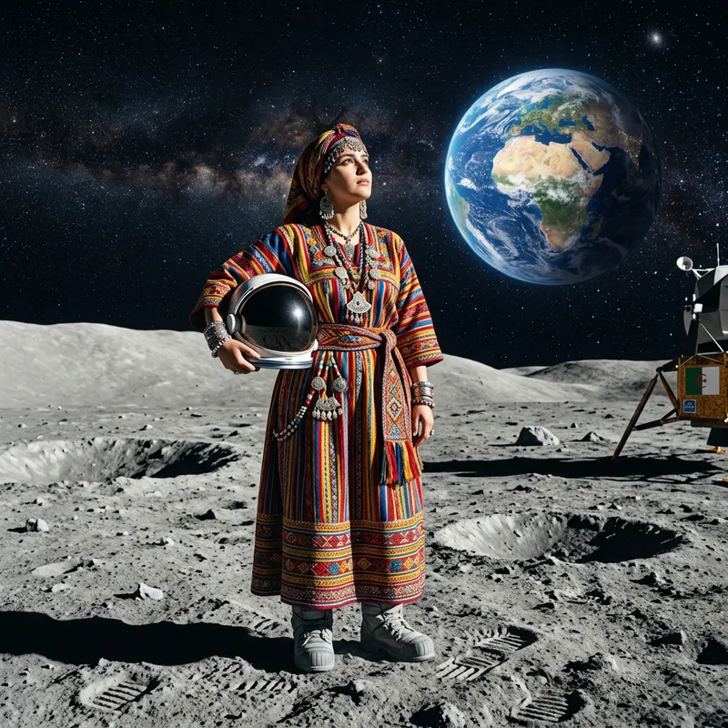 Kabyle Woman on the Moon: A Celestial Journey Kabyle Woman on the Moon: A Celestial Journey