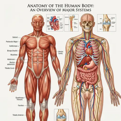 Detailed Human Anatomy Depiction | Body Systems & Organs