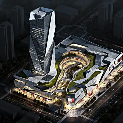 Architectural Chaos: Office Tower & Mall Design