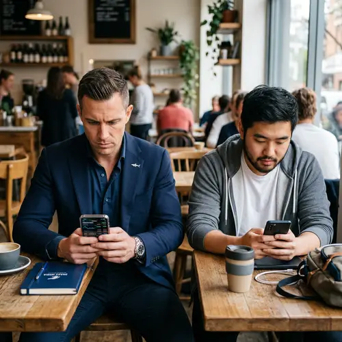The Shark and an East-Asian Man: Smartphone Focus