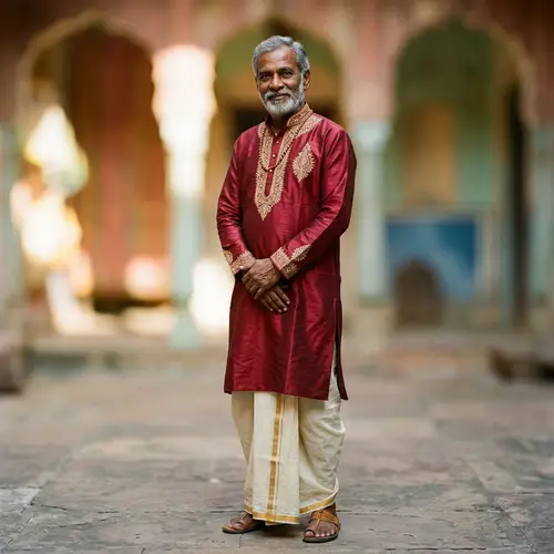 Traditional Indian Attire | South Asian Man Elegant Pose