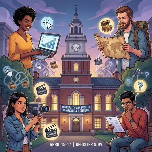 Dynamic MBA Event Poster Design Ideas