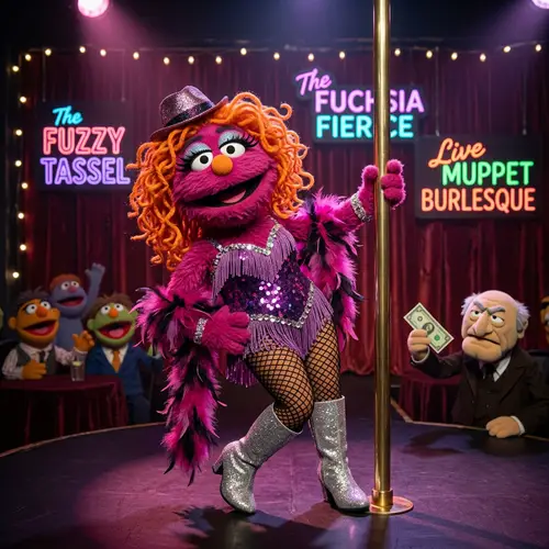 Stripper as a Muppet: Fun and Unique Art