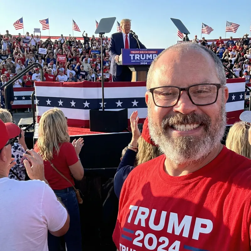 Photo with President Trump at Rally