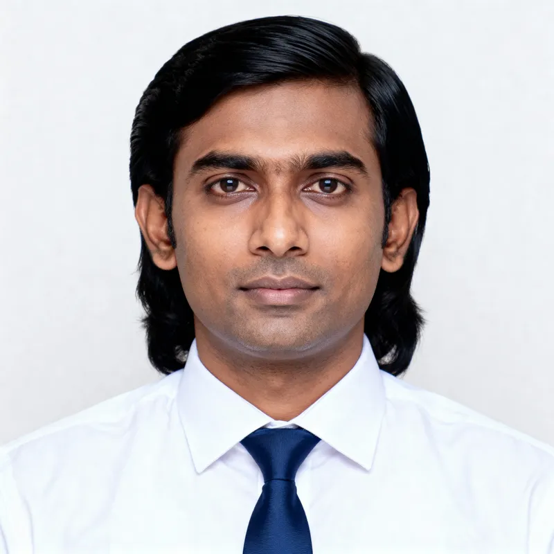 Professional Passport Photo of South Asian Man