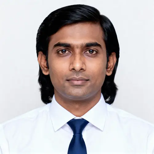 Professional Passport Photo of South Asian Man