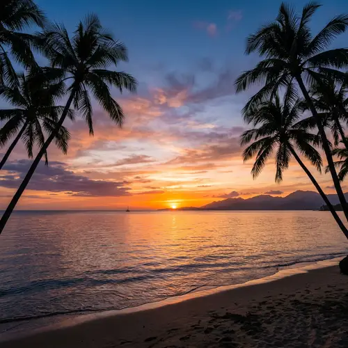 Majestic Sunset Over Serene Ocean - 4k Wallpaper