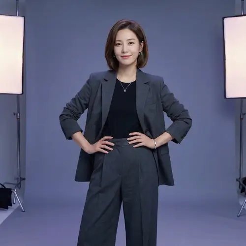 Confident Female Model in Stylish Business Suit