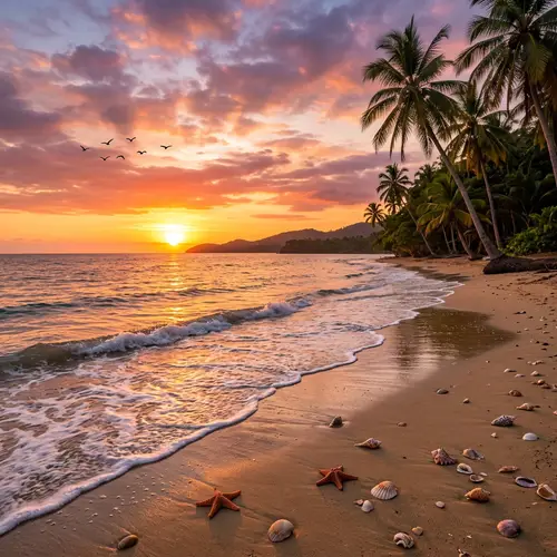 Tropical Beach Sunset | Scenic Paradise View