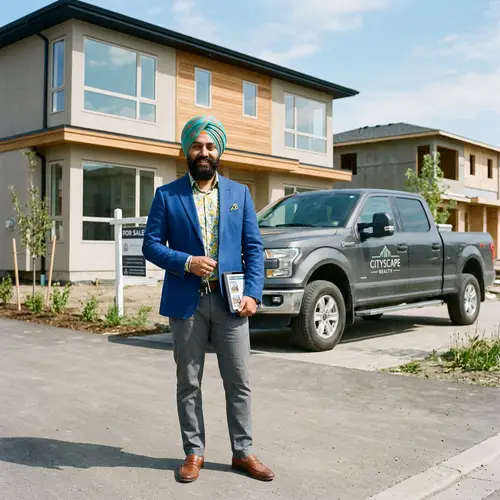 Stylish Sikh Realtor at Newly Constructed Building