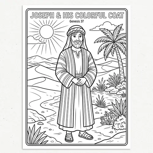 Coloring Page of Joseph from the Bible