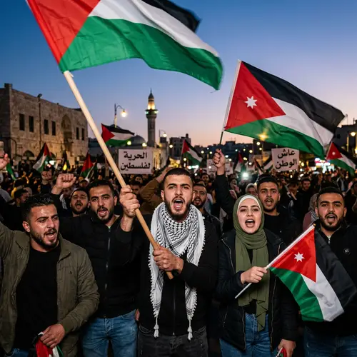 Passionate Middle-Eastern Patriotism: Proudly Waving National Flag