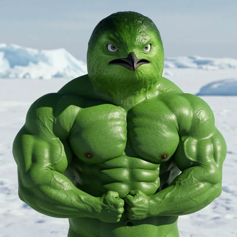 Angry Cucumber-Shaped Penguin