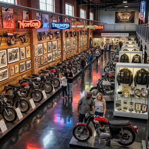 Harley Davidson Museum Interior | Vintage Bikes & Racing History