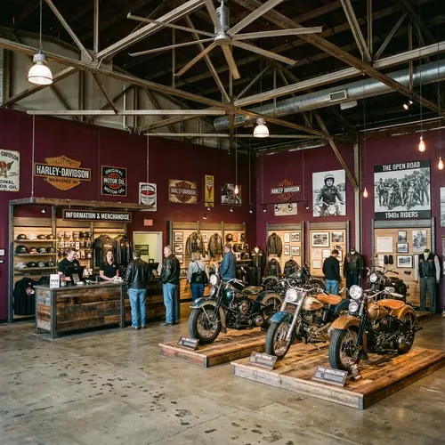 Harley Davidson Museum Exhibition Interior in Hangar