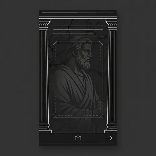 Ancient Rome Inspired Instagram Story Template - Monochromatic Design