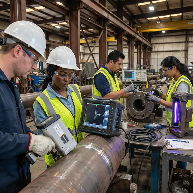 Expert NDT Inspection Team at Work | Industrial Specialists Expert NDT Inspection Team at Work | Industrial Specialists