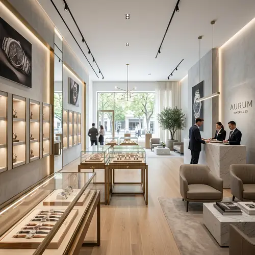 Luxury Modern Watch Store - Clean Aesthetic Design