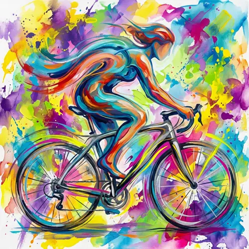 Captivating Abstract Image of Person Biking