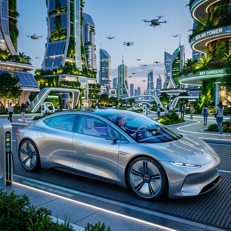Futuristic Electric Car: A Sleek, Eco-Friendly Innovation