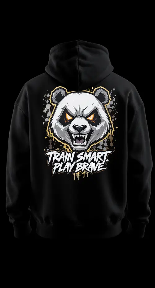 Stylish Panda Hoodie for Young Chess Players