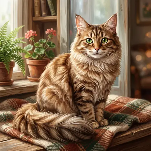 Captivating Cat Illustration with Enchanting Green Eyes