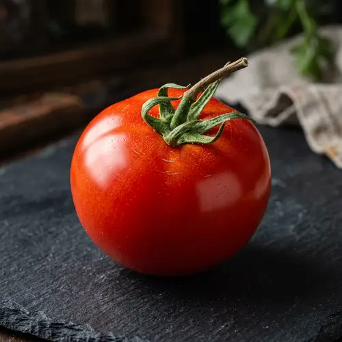 Vibrant Ripe Tomato on Contrasting Background