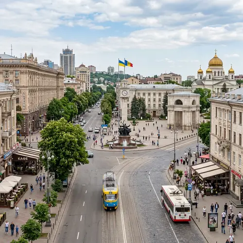 Khreshchatyk and Chisinau Cityscape Fusion