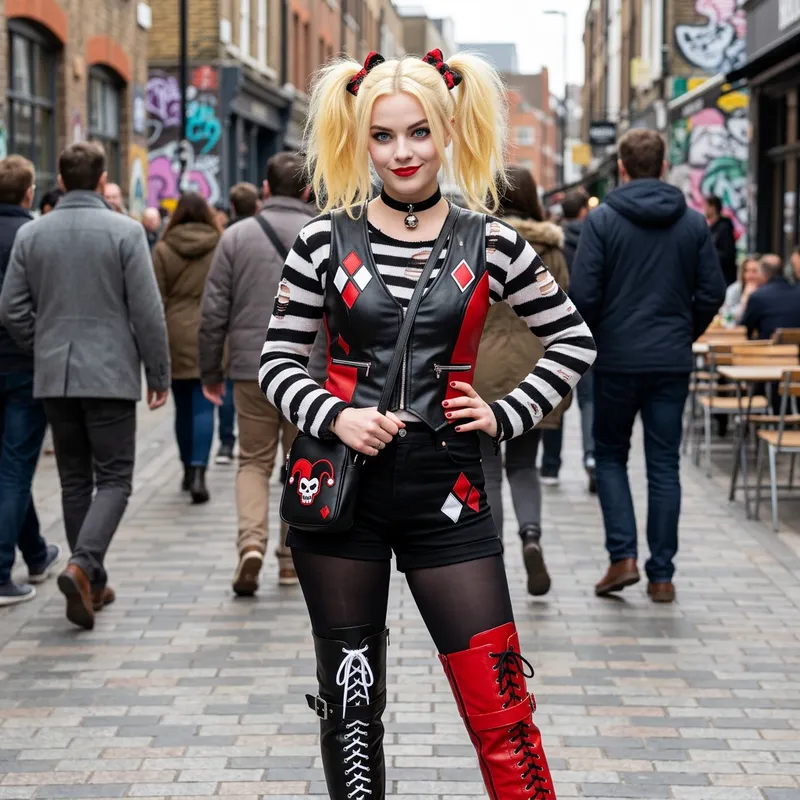 Harley Quinn - Playful Female Jester with Bold Style