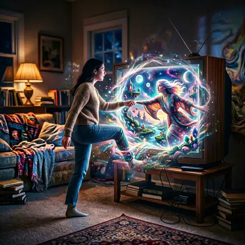 Surreal Scene: Humans Engage with TV Worlds