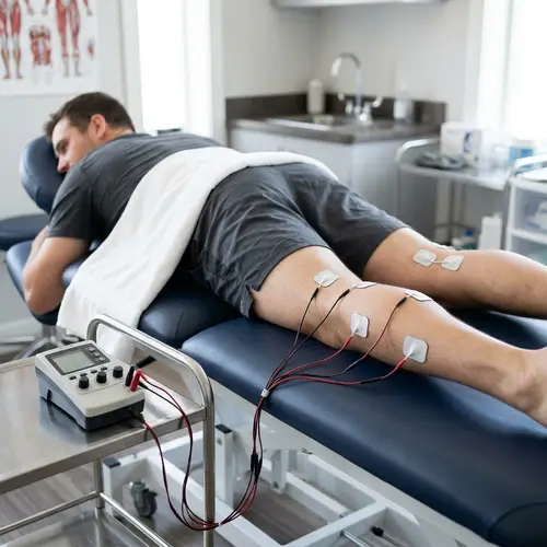 EMG Electrode Setup for Knee and Calf Stimulation