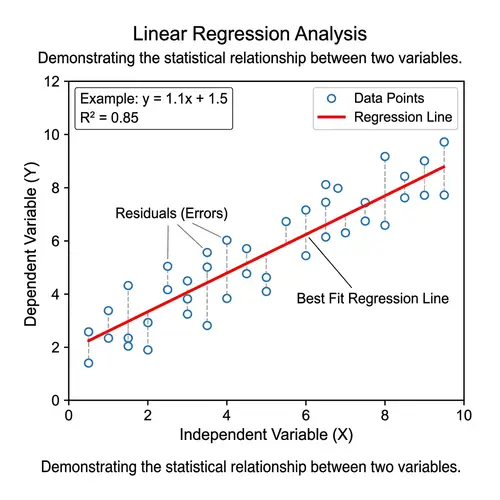 Best Fit Regression Line Model Example