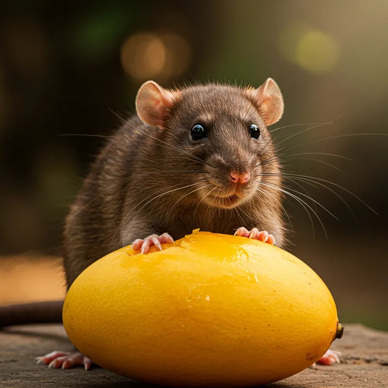 Cute Rat with Mango Delight