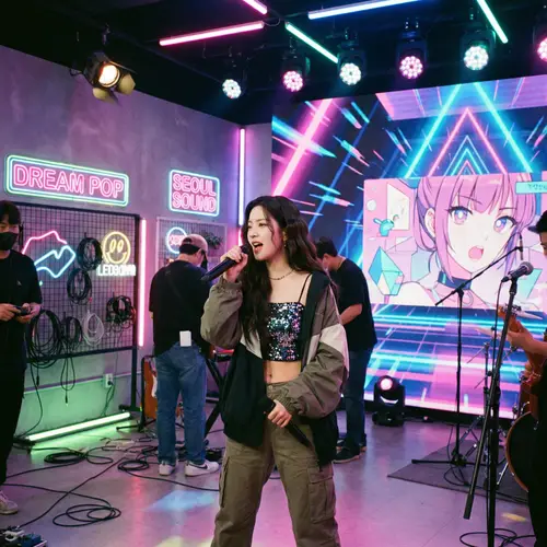 Karina | Rising Pop Singer in Bright Music Studio