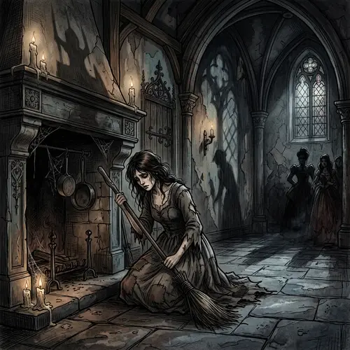 Gothic Style Cinderella Illustration