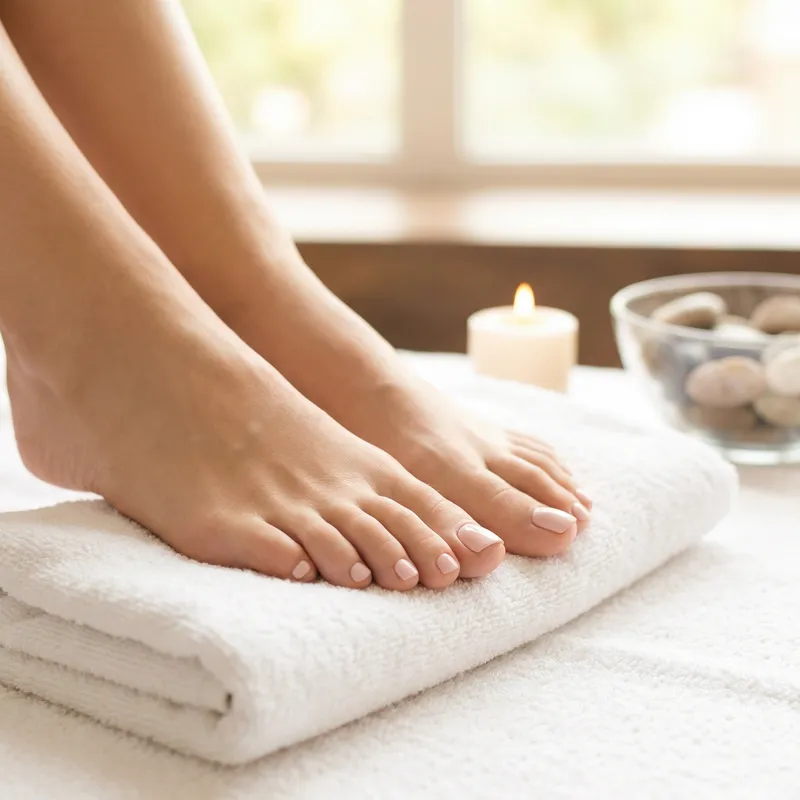 Delicate Hyper-Realistic Women's Feet Pedicure Photos for Self-Care Beauty Delicate Hyper-Realistic Women's Feet Pedicure Photos for Self-Care Beauty