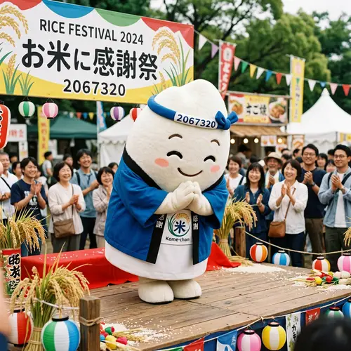 Thankful Rice Mascot - Gratitude in Every Grain