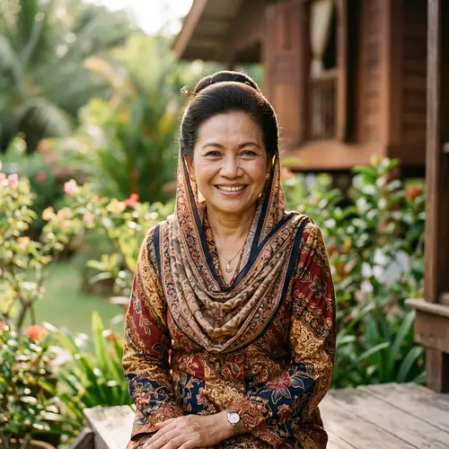 Malay Female Smile | 50 Years Old Portrait