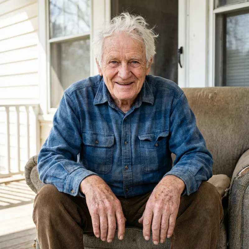 Age and Wisdom: Portrait of Elderly White Man