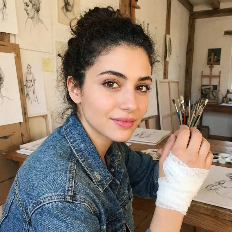 Captivating Boondock Character with Brown Eyes and Pink Lips