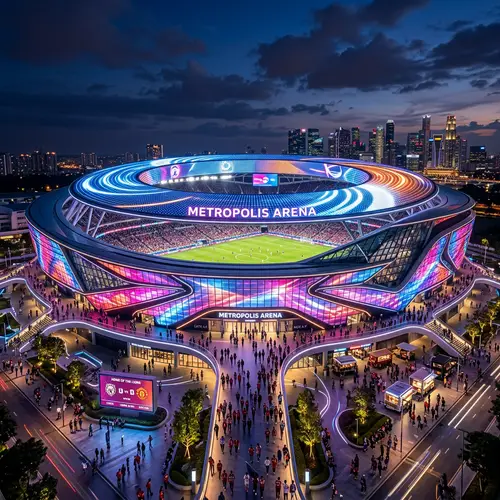 Modern LED Roof Football Stadium Design