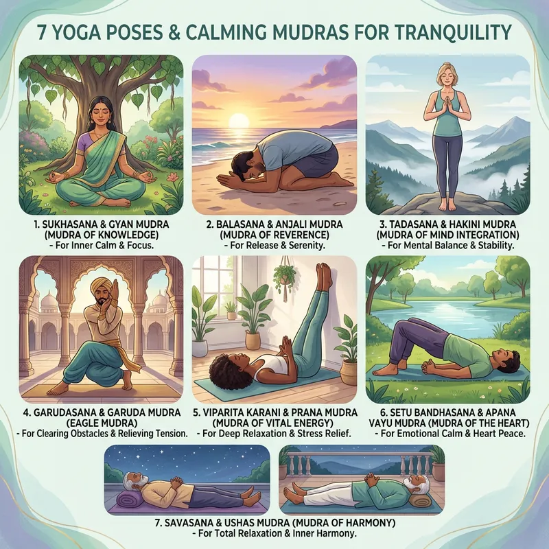 7 Soothing Yoga Poses & Calming Mudras for Peaceful Mind & Body