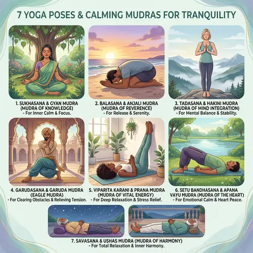 Tranquil Yoga Poses & Calming Mudras for Meditation