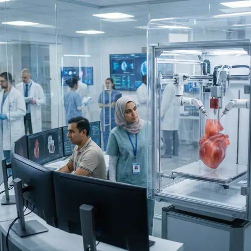Cutting-Edge Medical Technology: 3D Printer Creating Realistic Heart Model