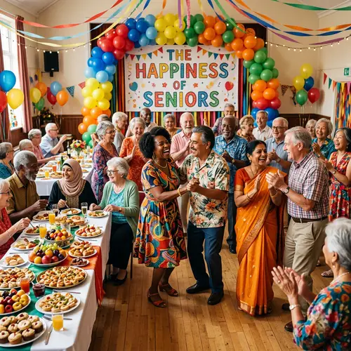 The Happiness of Seniors: A Colorful Celebration - Golden Years Gathering