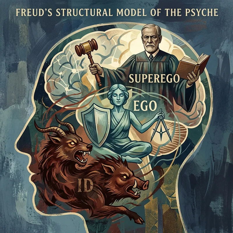 Freud's Model of the Psyche: ID, Ego, Superego Balancing Act