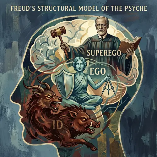 Sigmund Freud's Model of the Psyche: Id, Ego, Superego Balancing Act